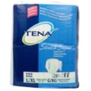 picture of a bag of tena stretch super briefs