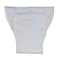picture of a contour cloth adult diaper that would be fastened closed with diaper pins and worn under waterproof pants