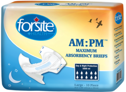 picture of a bag of forsite am pm diapers