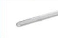 picture of a catheter with a straight tip to insert into the bladder with urine drainage eyes 